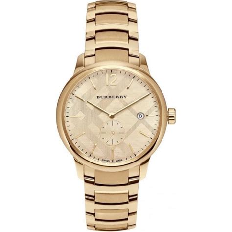 burberry mens watch 42 mm gold